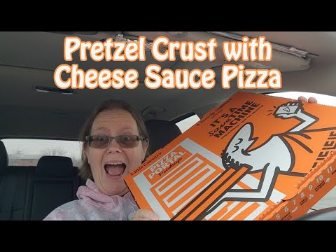 Little Caesars Pretzel Crust with Cheese Sauce Review.