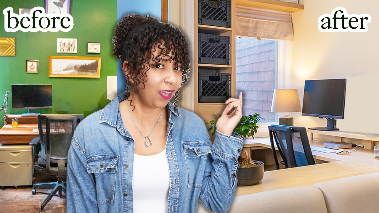 watch this video if you hate your home office | modern office makeover