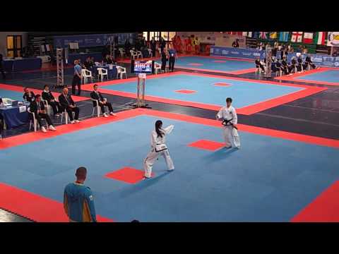 Viktoria Moiseienko (Ukr) v Emma Bonar (Wal) Female 3nd Dan Tul