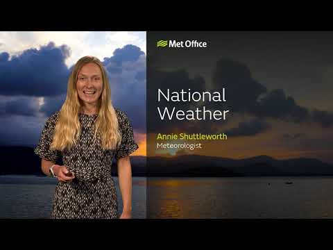 24/03/23 – Sunny spells and blustery showers – Evening Weather Forecast UK – Met Office Weather