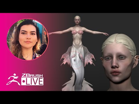 3D Model a Mermaid #withme ! - Ana Carolina Pereira - ZBrush 2020 - Part 1