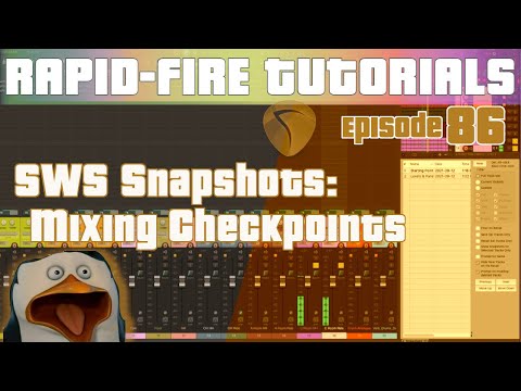 SWS Snapshots: Save/recall mix states with one click! (Rapid-Fire REAPER Tutorials Ep86)