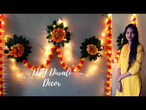 DIY Diwali decor | Decoration with flowers | Eco friendly decor
