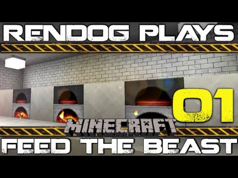 [S1E1] Let's Play Minecraft Feed The Beast - Auto-Furnace Room!