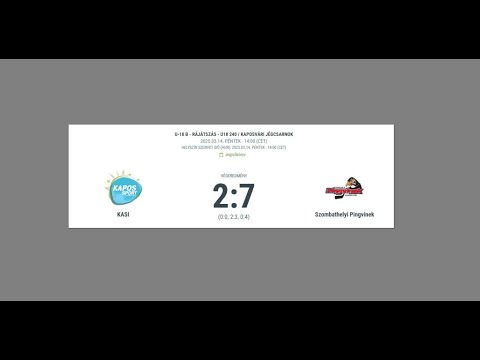 U18 240  KASI - Szombathelyi Pingvinek  2025 03 14  Kaposvár Jégcsarnok