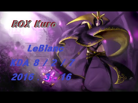 ROX Kuro LeBlanc Solo Q Replay LOL