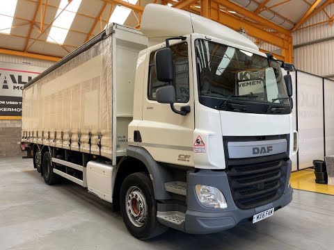 New In Stocklist For Sale: DAF CF290 *EURO 6* 6X2 26 TONNE CURTAINSIDER – 2016 – MX16 FAM
