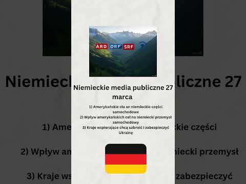 NIEMIECKIE MEDIA PUBLICZNE 27 MARCA