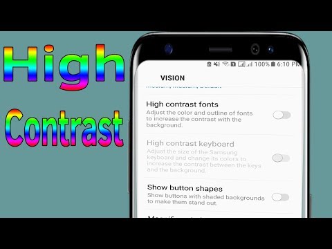 Fonts : How To Enable Disable High Contrast Fonts On Samsung Galaxy J7/S7/S8/S9 - Helping Mind