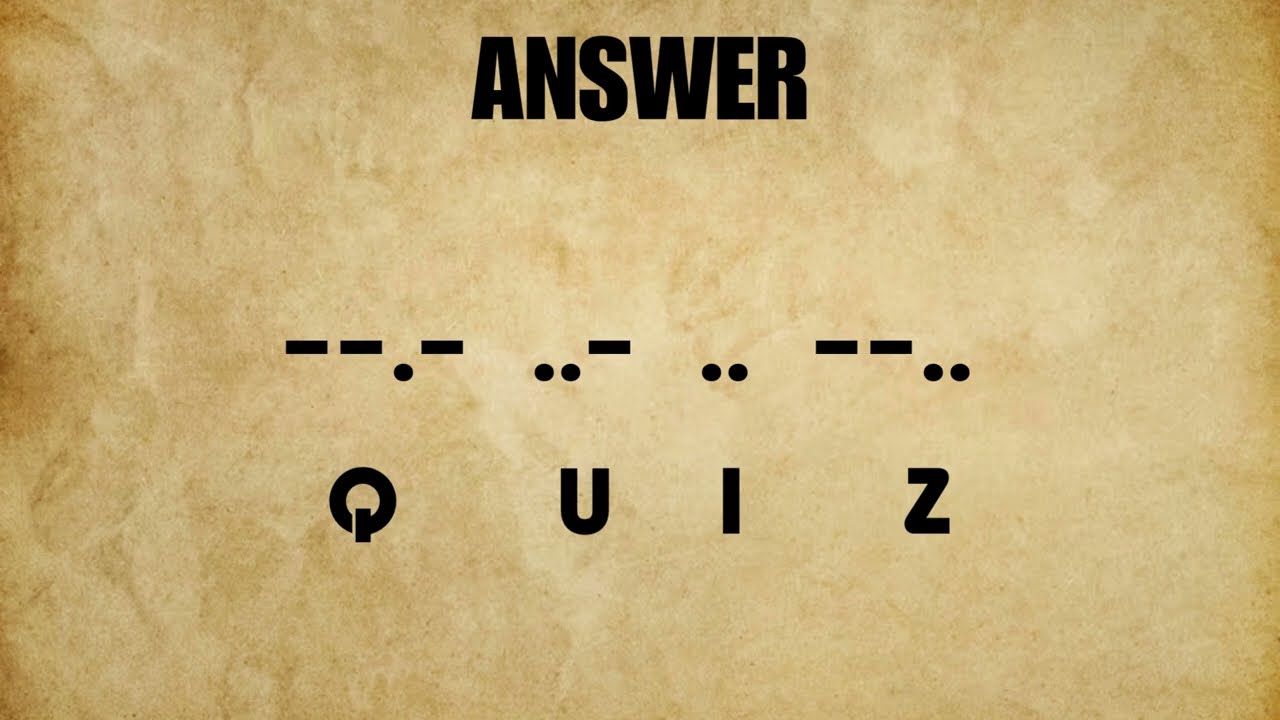 GUESS THE WORD MORSE CODE QUIZ