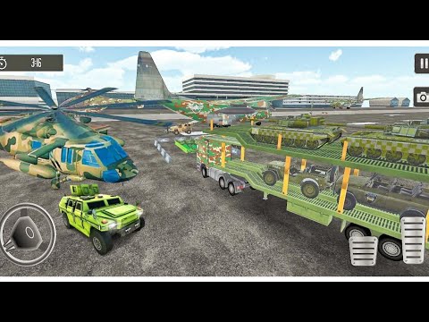 Transport US Army Tank in Military Airplane_Airplane Car Transporter 2022_Android Games