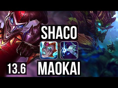 SHACO vs MAOKAI (JNG) | 1/0/8, 2.4M mastery, 1900+ games | KR Master | 13.6