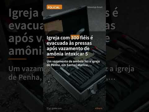 Igreja com 300 fiéis é evacuada às pressas após vazamento de amônia intoxicar 5  #Shorts