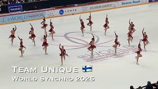 Team Unique 🇫🇮 FS - World Synchro 2025 🥈 Synchronized skating