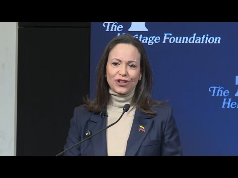 Video Thumbnail: Machado says Venezuela will be free with support of US, Trump | AFP