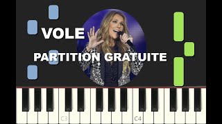 piano tutorial "VOLE" Cy©line Dion, 1995, avec partition gratuite (pdf)