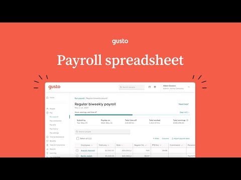 How to Run Payroll with Gusto's Payroll Spreadsheet