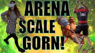 ACTUALLY RUNNING around in GORN VR. ARENA SCALE Fighting! ALL Games should be like this!