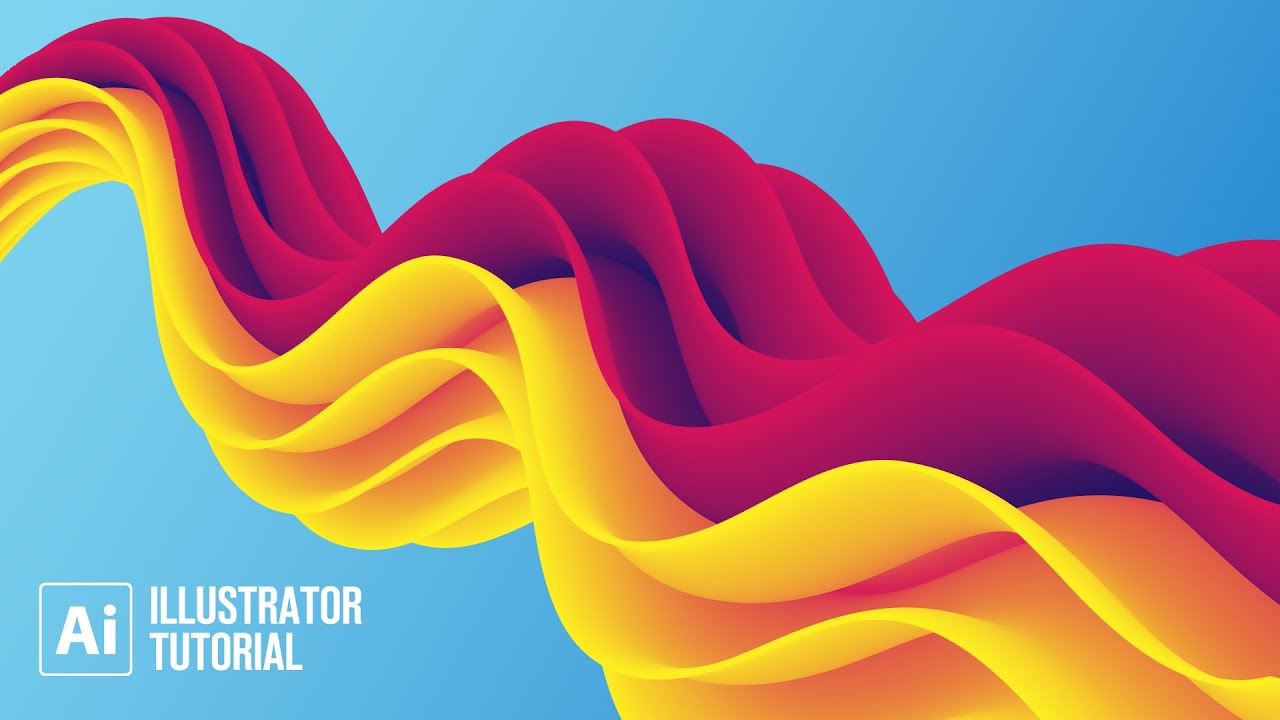 Easy to Create Fluid Color Abstract Background in Illustrator | Adobe Illustrator Tutorial