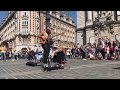 New Order, Blue Monday (cover by Stranger Faces) - busking in the streets of Lille, France