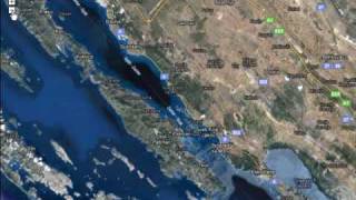 preview picture of video 'Auto Karta Hrvatske - Road Map Of Croatia - Kroatien Karte - Kroatisch Fahrplan'