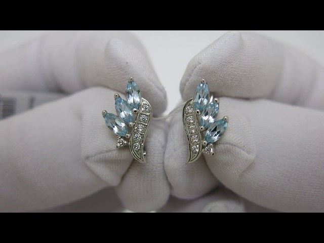 Срібні сережки з топазом 314кн Відео огляд