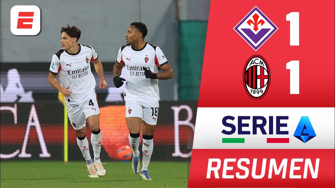 AC MILAN SUFRE el EMPATE vs FIORENTINA GRACIAS al GOL de CHRISTOPHER NKUNKU SOBRE la HORA | Serie A