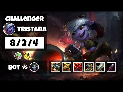 Tristana vs Jhin EU Challenger BOT (8/2/4) - v11.8
