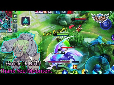 Grock Di Buff! Jadi Tebal Banget!! | Top Global Grock Build | Grock Best Build 2022 - Mobile Legends
