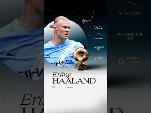 Nommé pour le Ballon d'Or masculin 2026 : Erling Haaland #ballondor #manchestercity