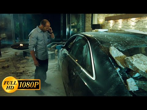Driver crashes into Jason Statham's house and is killed by terrorists / Transporter 3 (2008)