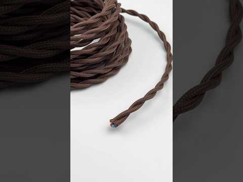 Провід кручений Коричневого кольору (Twisted) 2*1,5мм (ДСТУ) в тканинному обплетенні Premium