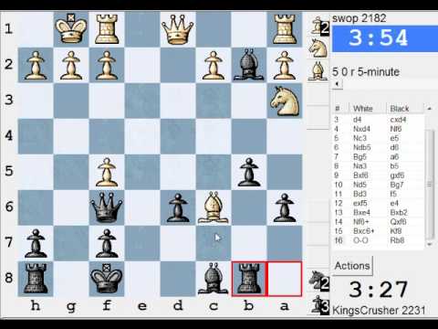 Chess World.net: LIVE Blitz #678 vs swiop (2182) - Sicilian Defense : Pelikan, Chelyabinsk variation