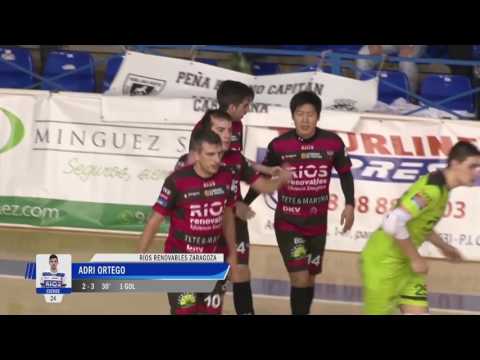 Gol de Adrián Ortego (2-3) Plásticos Romero Cartagena - Ríos Renovables Zaragoza. J10, 1Div