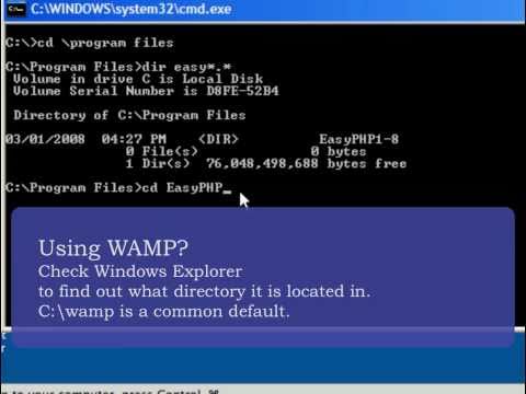 Testing mySQL from the Command Line Window