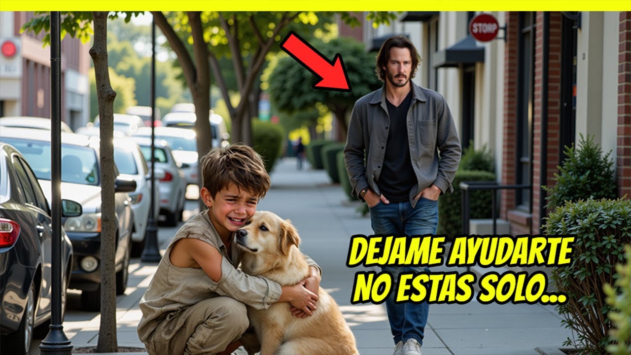 NIÑO HUÉRFANO SE DESPIDE DE SU PERRO, KEANU REEVES LES DEVUELVE LA ESPERANZA