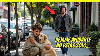 NIÑO HUÉRFANO SE DESPIDE DE SU PERRO, KEANU REEVES LES DEVUELVE LA ESPERANZA