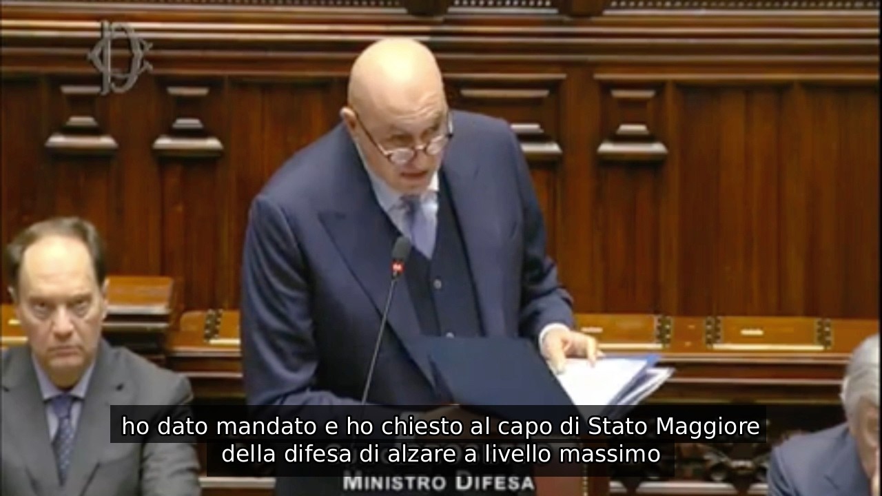CROSETTO: “PUÒ SUCCEDERE DI TUTTO, HO DATO ORDINE DI ALZARE A LIVELLO MASSIMO PROTEZIONE DIFESA"