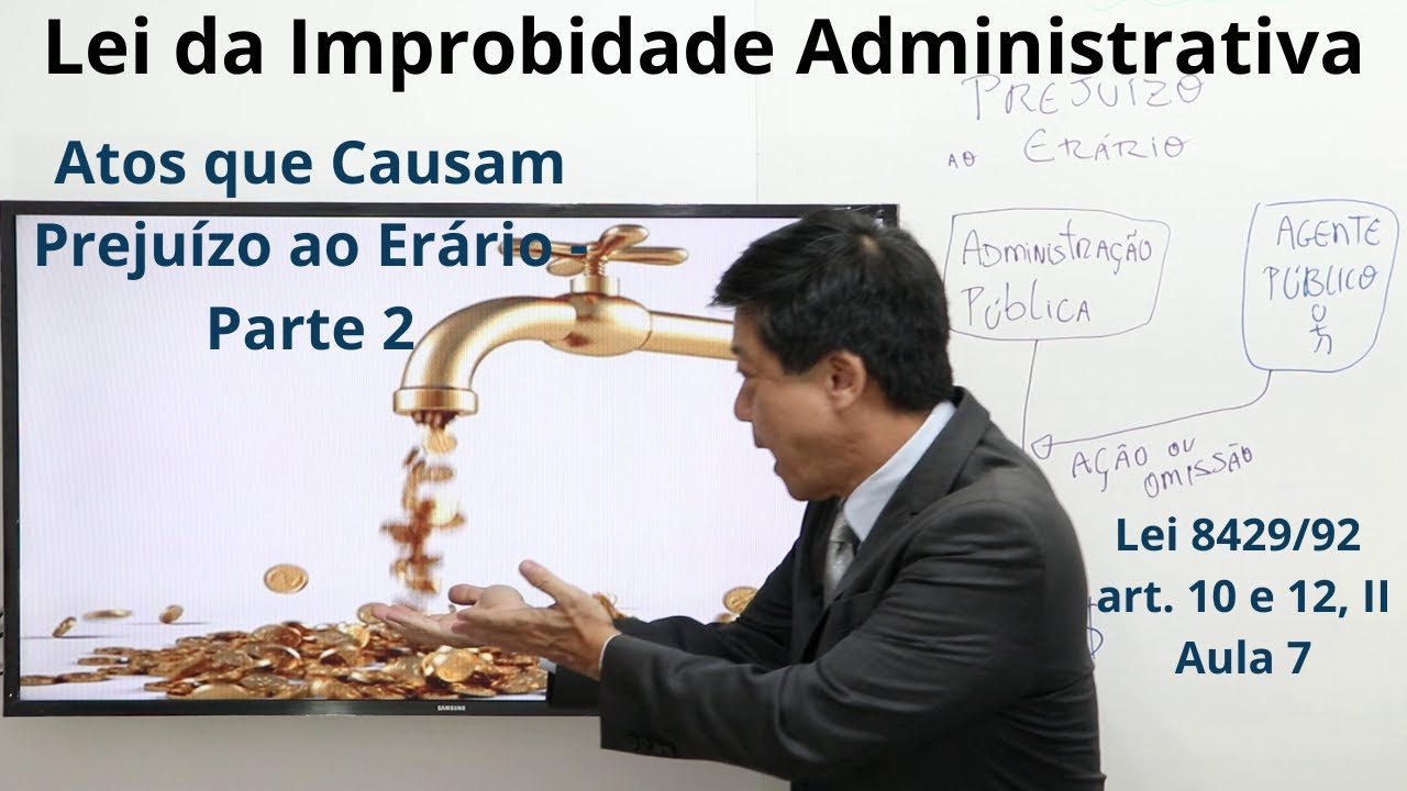 Lei Improbidade Administrativa - Aula 7 - Lei 8429 art 10 e 12 II - parte 2 Prejuízo ao Erário