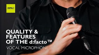 Video thumbnail for Quality and features of the d:facto™ Vocal Microphone by DPA Microphones A/S