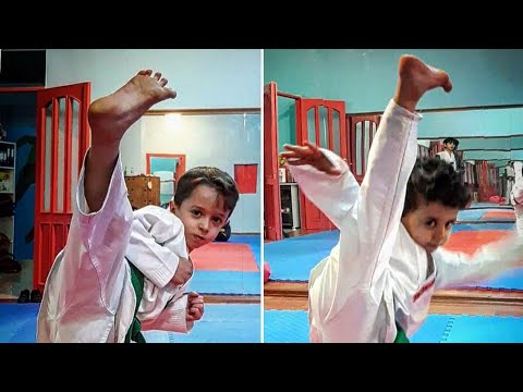 اجمل حركات تايكواندو اطفال  اعمارهم 6  و 5 مدة التدريب  قصيرة جدا zeydi kids team