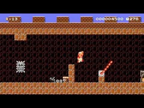 Super Mario Maker Levels: "Outside Bowser's Castle"