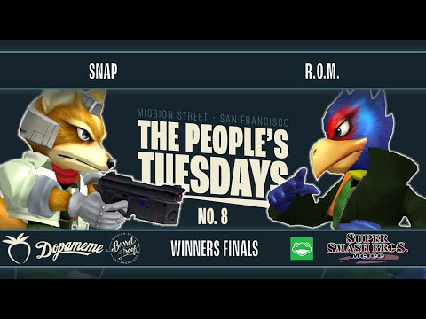 TPT #8 - snap (Fox) VS R.O.M. (Falco) - SSBM - Winners Finals