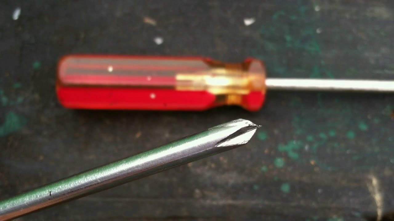Como afilar un desarmador de cruz a mano
