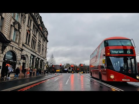 Driving in London | Bloomsbury to Isle of Dogs via Holborn, City, Limehouse Tunnel, Canary Wharf