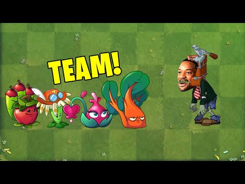 Brick Head Will vs Team Plants - Plants vs Zombies 2 MOD