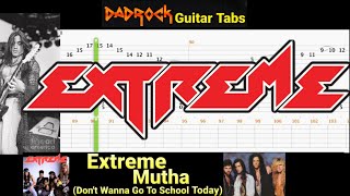 Mutha (Don&#39;t Wanna Go To School Today) - Extreme - Intro Solo + Lead Guitar TABS Lesson