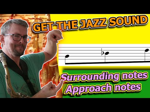 Approach and surrounding notes - get the jazz sound by applying this + two II-V-I lick's