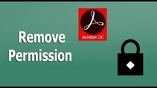 How to remove Permission or unlock from PDF Document Easily