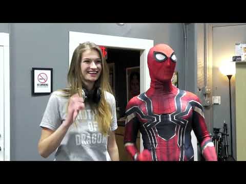 SPIDER MAN & SPIDER GWEN meet THE SPIDERVERSE   Ep1 Training Academy Real Life Superhero Movie